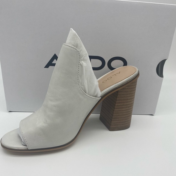 Aldo Legossa Leather Block Heel Mules - Picture 4 of 11